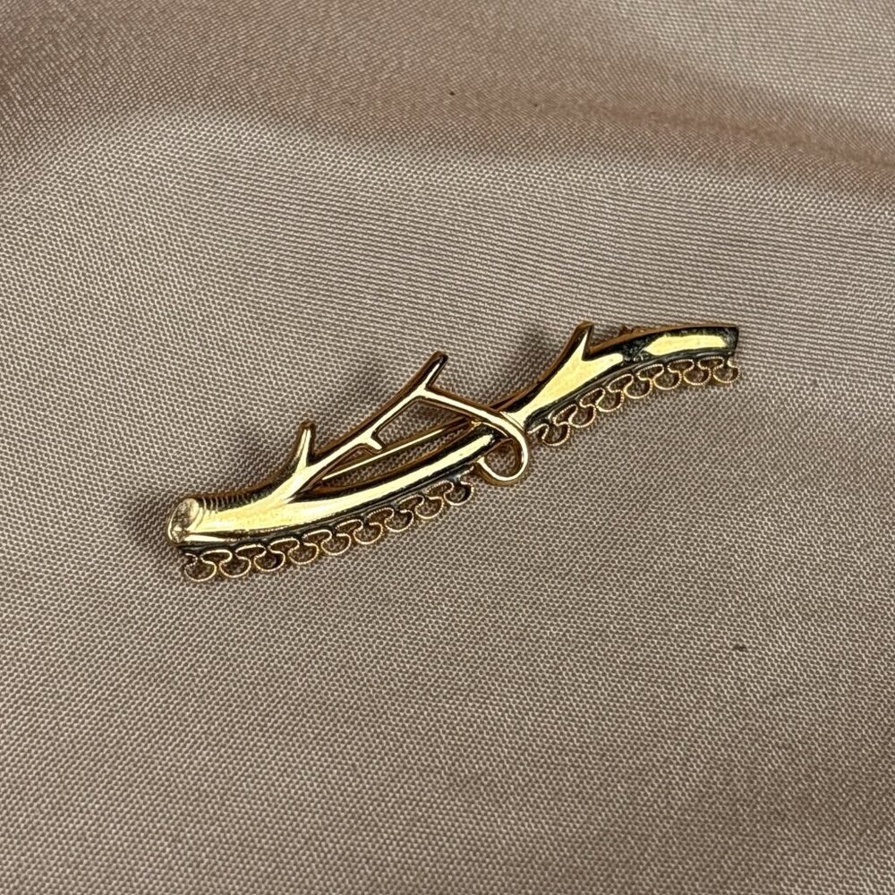 Vintage 1950's 12 Karat Yellow Gold Filled by Elco 2" Branch Design Brooch B13